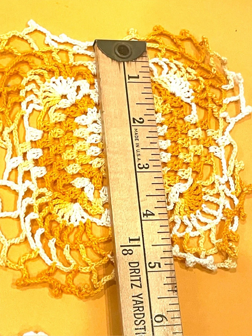Lot of six mix of doilies and potholders made by my aunt and More